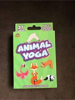 Animal Yoga Card Game, Lined hardcover notebook/journal, stickers, and Bonus